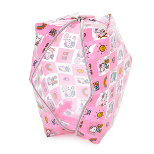 Hello Kitty x FUL Rectangular Clear Cosmetic Bag (Pink Check)