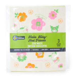Hello Kitty and Friends 3-pc Zero Waste Swedish Dishcloth Set