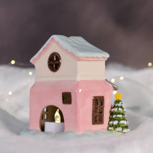 Kuromi's Mischievous Mistletoe Ceramic Candle House Home Goods Blue Sky Clayworks