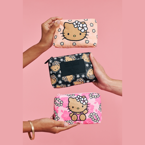 Hello Kitty x Aloha Collection 3-pc Mini Pouch Set (Palaka Pua) Bags Aloha Collection Inc