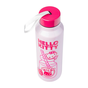 Hello Kitty Stainless Steel Water Bottle (Strawberry Milk) Travel Silver Buffalo