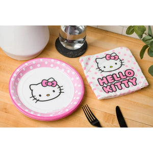 Hello Kitty Paper Napkin & Plate 32-pc Party Pack (Pink Dots) Paper Tableware Silver Buffalo