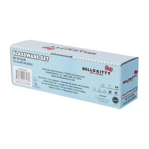 Hello Kitty and Friends Mini Glass 4-Piece Set (Rainbows) Home Goods Silver Buffalo