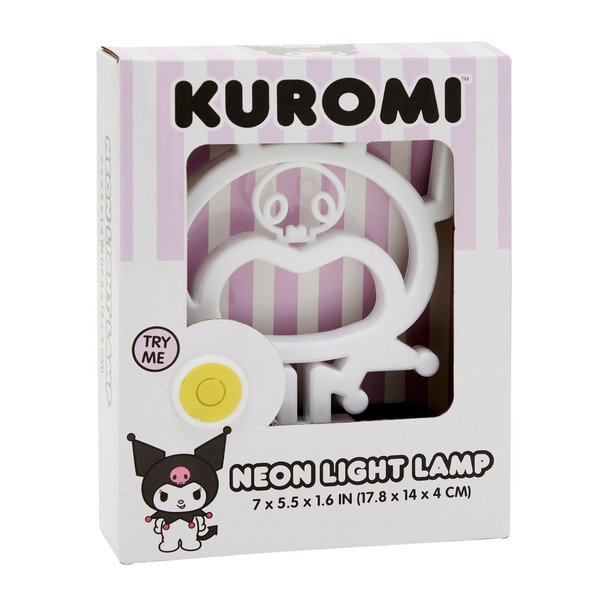 Kuromi Silhouette Neon Light Lamp Home Goods Silver Buffalo LLC   