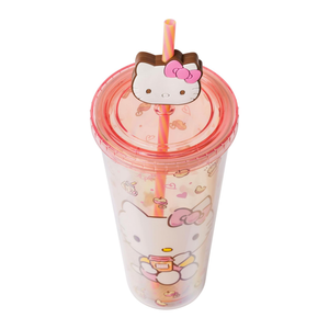 Hello Kitty 24oz Apples & Cinnamon Travel Tumbler Home Goods Silver Buffalo