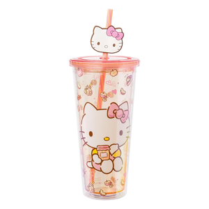 Hello Kitty 24oz Apples & Cinnamon Travel Tumbler Home Goods Silver Buffalo