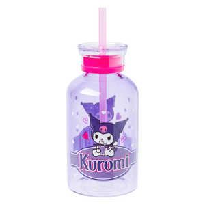 Kuromi 15oz Mini Milk Bottle Glass Tumbler Home Goods Silver Buffalo