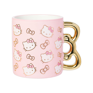 Hello Kitty Sculpted Bow Ceramic Mug (Pink & Gold) Home Goods Silver Buffalo