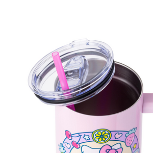 Hello Kitty 40oz Stainless Steel Travel Tumbler (Kawaii Fruit) Home Goods Silver Buffalo