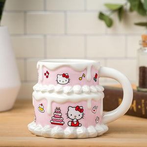 Hello Kitty Ceramic Mug (Birthday Cake) Home Goods Silver Buffalo