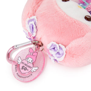 My Melody Pink Rose Plush Mascot Keychain (50th Anniv. Series) Accessory Global Original