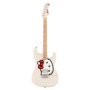 Hello Kitty x Fender White Stratocaster Guitar Home FENDER