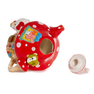 Hello Kitty and Friends Ceramic Mushroom Teapot Home Goods Blue Sky Clayworks