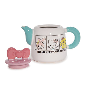 Hello Kitty and Friends Ceramic Grid Teapot Home Goods Blue Sky Clayworks