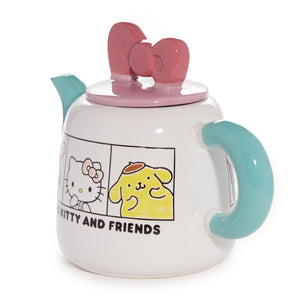 Hello Kitty and Friends Ceramic Grid Teapot Home Goods Blue Sky Clayworks