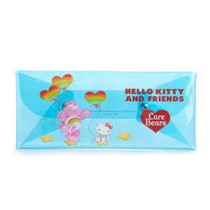 Hello Kitty x Care Bears Translucent Blue Pencil Case Stationery BIOWORLD