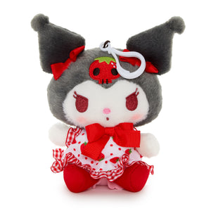Kuromi Mascot Clip (Strawberry Fields Series) Plush NAKAJIMA CORPORATION