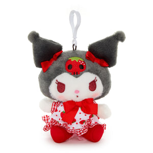 Kuromi Mascot Clip (Strawberry Fields Series) Plush NAKAJIMA CORPORATION
