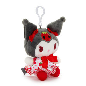 Kuromi Mascot Clip (Strawberry Fields Series) Plush NAKAJIMA CORPORATION