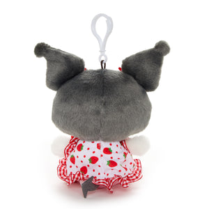 Kuromi Mascot Clip (Strawberry Fields Series) Plush NAKAJIMA CORPORATION