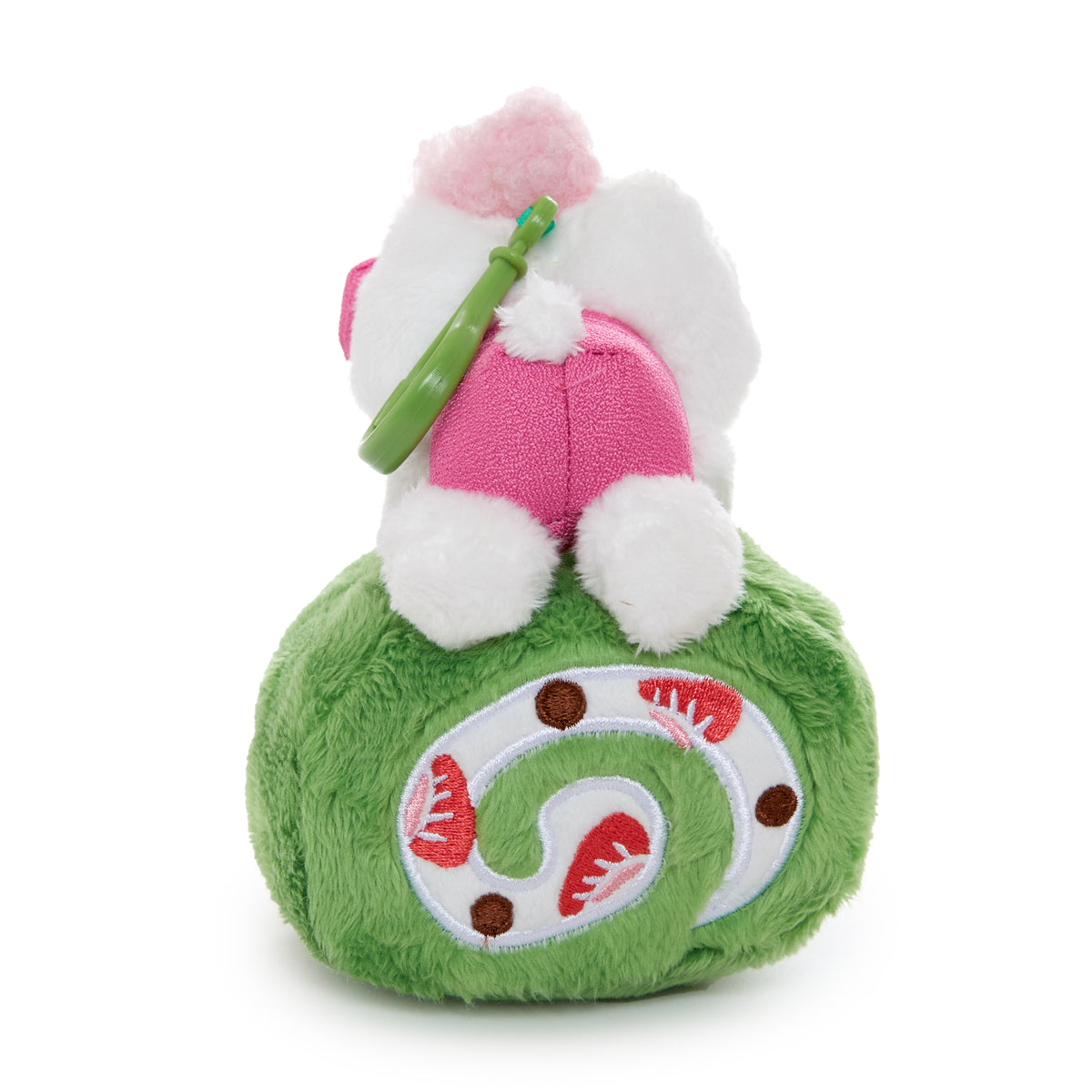 Hello Kitty Roll Cake Mascot Clip (Matcha Sweets Series) Plush NAKAJIMA CORPORATION   