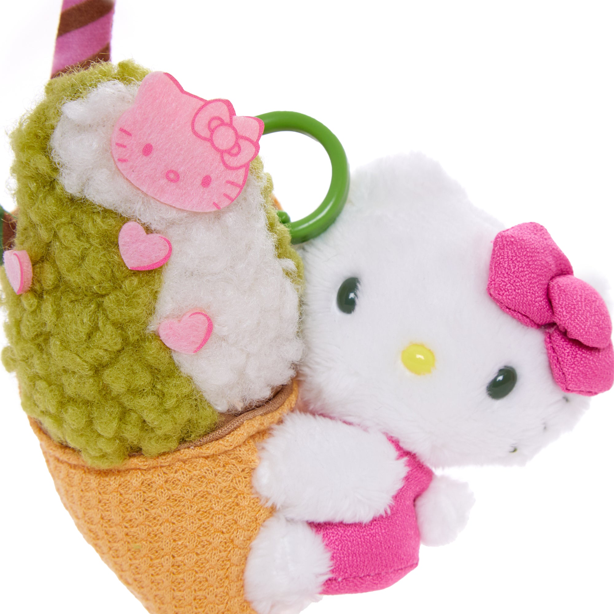 Hello Kitty Ice Cream Mascot Clip (Matcha Sweets Series) Plush NAKAJIMA CORPORATION   