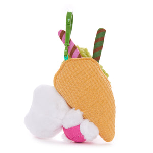 Hello Kitty Ice Cream Mascot Clip (Matcha Sweets Series) Plush NAKAJIMA CORPORATION