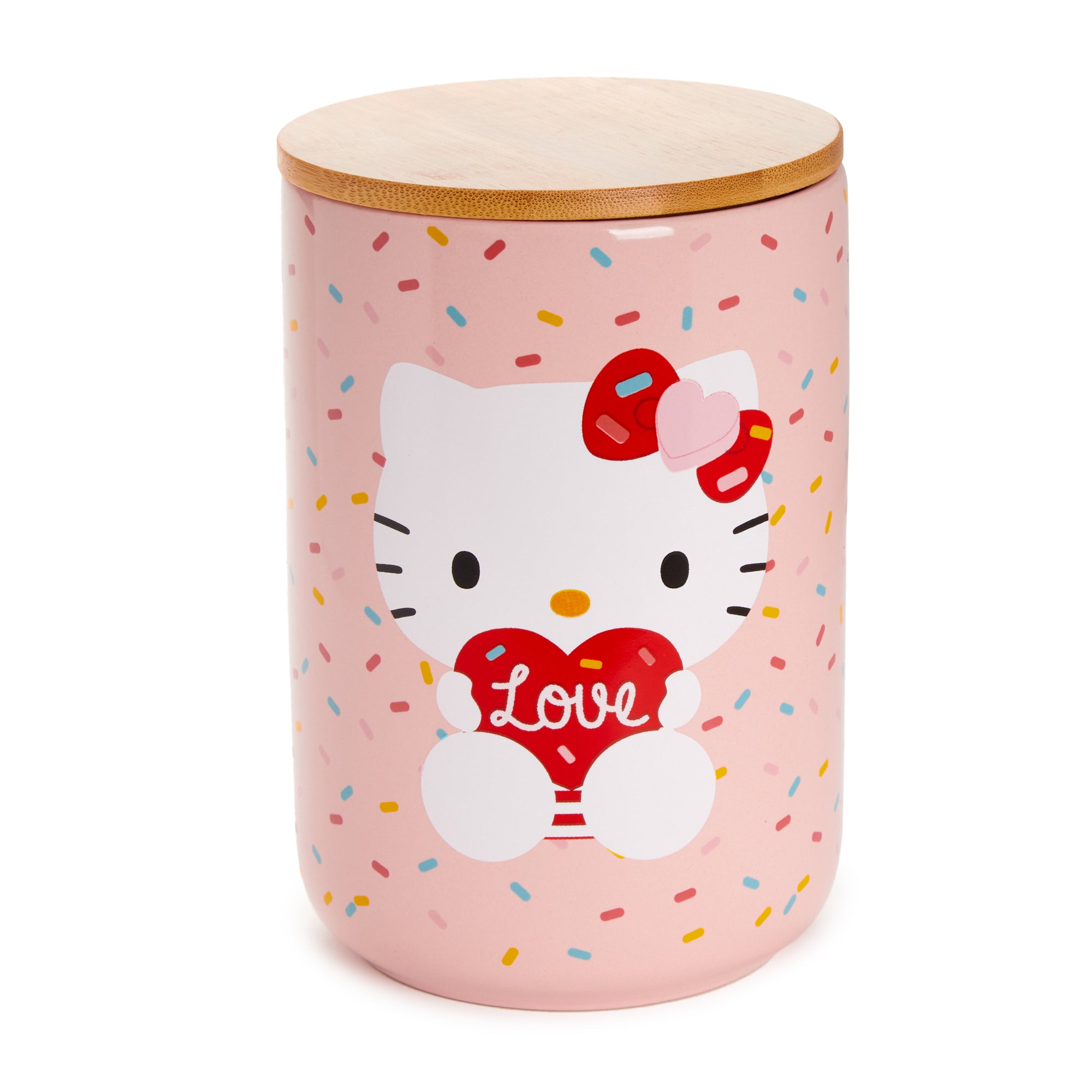 Hello Kitty Holding Heart Ceramic Cookie Jar Home Goods Silver Buffalo LLC   