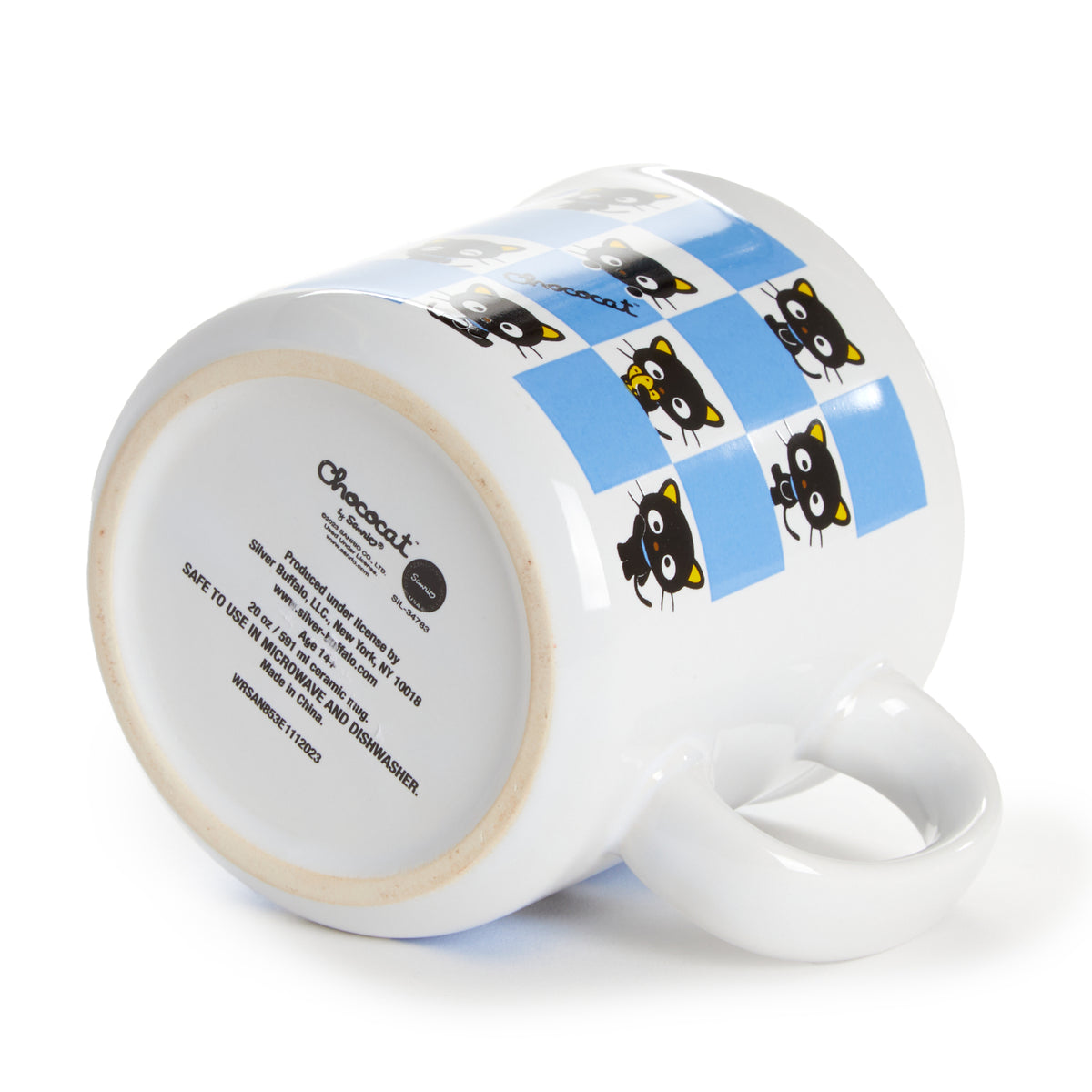 Chococat Checkered Ceramic Mug Home Goods Silver Buffalo LLC   