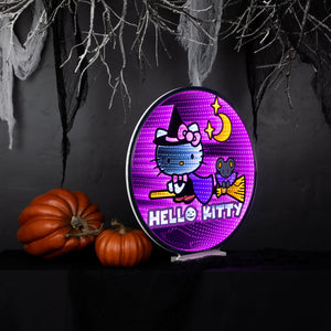 Hello Kitty 24” Halloween Witch Decorative Ekkolight Infinity Light Home Goods Melrose