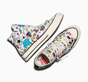 Converse x Hello Kitty and Friends Chuck 70 Hi-Top Stickers Sneaker (Adult - White) Shoes CONVERSE