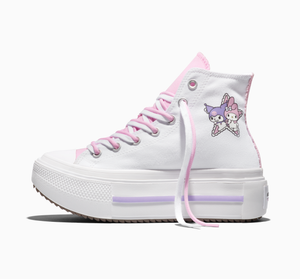 Converse x My Melody & Kuromi Chuck Taylor All Star Lift Double Stack Platform Sneaker (Adult- White) Shoes CONVERSE