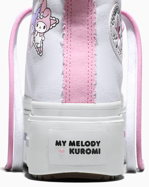 Converse x My Melody & Kuromi Chuck Taylor All Star Lift Double Stack Platform Sneaker (Adult- White) Shoes CONVERSE