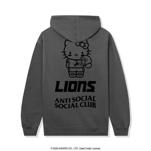 Anti Social Social Club x Hello Kitty Lions Touchdown Hoodie (Charcoal) Apparel Anti Social Social Club