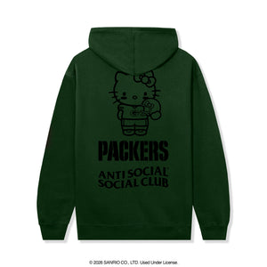 Anti Social Social Club x Hello Kitty Packers Touchdown Hoodie (Dark Green) Apparel Anti Social Social Club