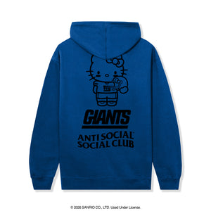 Anti Social Social Club x Hello Kitty Giants Touchdown Hoodie (Royal) Apparel Anti Social Social Club