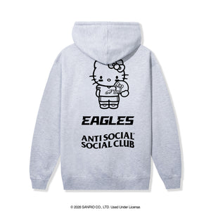 Anti Social Social Club x Hello Kitty Eagles Touchdown Hoodie (Heather Grey) Apparel Anti Social Social Club