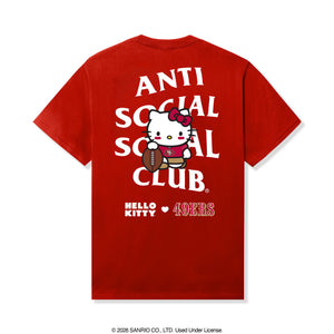 Anti Social Social Club x Hello Kitty 49ers Blitz Tee (Red) Apparel Anti Social Social Club