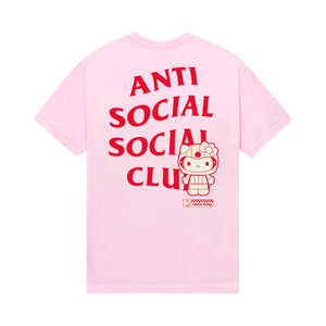 Anti Social Social Club x Hello Kitty Final Lap Tee (Candy Pink) Apparel Anti Social Social Club