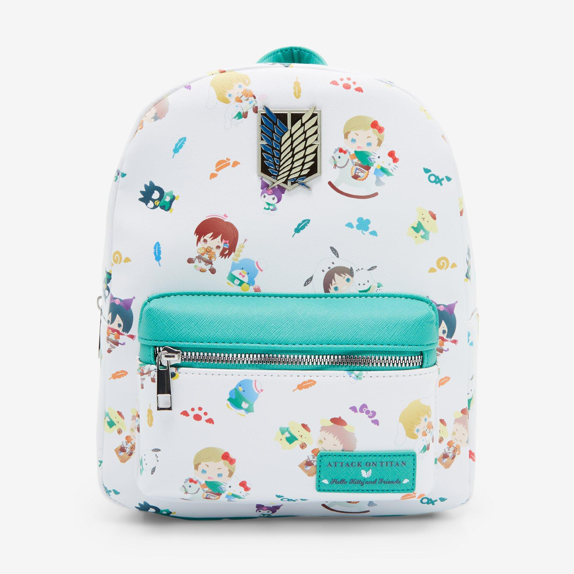 Hello Kitty and Friends x Attack on Titan All-Over Print Mini Backpack Bags BIOWORLD   
