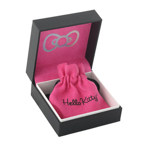 Hello Kitty Two-Tone Gold Plated Bow Tennis Bracelet (Pink & White Sapphire) Jewelry JACMEL JEWELRY INC