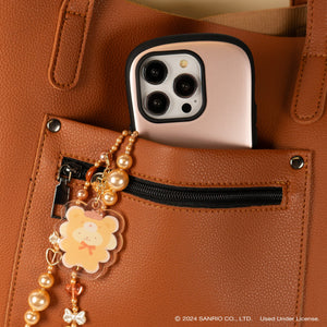 Pompompurin Latte Bear Beaded Charm Mobile Phone Wrist Strap