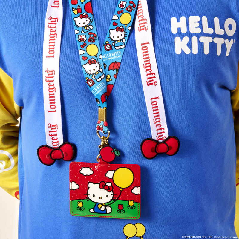Hello Kitty x Loungefly 50th Anniversary Classsic Lanyard With Card Holder Accessory Loungefly   
