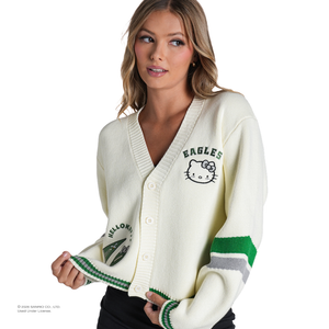 Hello Kitty x The Wild Collective Philadelphia Eagles Cropped Cardigan Apparel The Wild Collective
