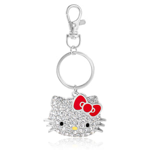 Hello Kitty Face Pave 3D Bling Keychain (Red) Accessory Jacmel Jewelry