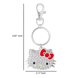 Hello Kitty Face Pave 3D Bling Keychain (Red) Accessory Jacmel Jewelry