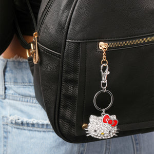 Hello Kitty Face Pave 3D Bling Keychain (Red) Accessory Jacmel Jewelry