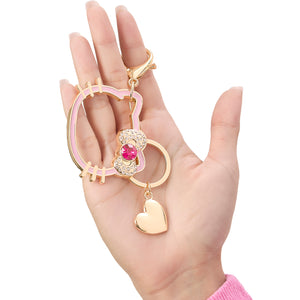 Hello Kitty Silhouette Heart Keychain Accessory Jacmel Jewelry