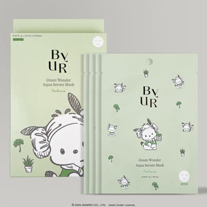 Pochacco x ByUR Green Wonder Aqua Serum Mask (4pc) (POPUP) Beauty ByUR US