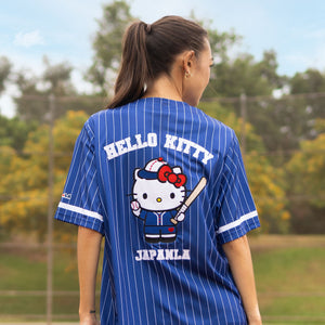 Hello Kitty x JapanLA Baseball Jersey (Blue) Apparel JapanLA